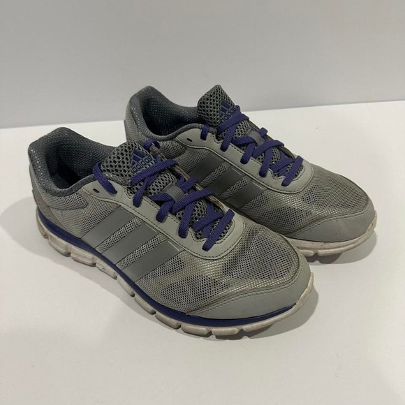 adidas Shoes - Adidas Grey and Purple Sneakers woman's 8.5